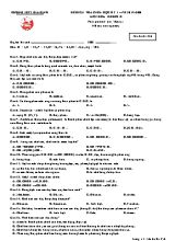 Đề kiểm tra giữa học kỳ I môn Hóa học Lớp 12 - Mã đề 456 - Năm học 2019-2020 - Trường THPT Gia Định